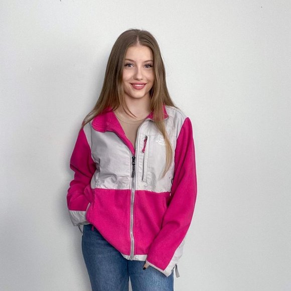 The North Face Jackets & Blazers - Vintage The North Face Denali Fleece Pink Grey Medium.
